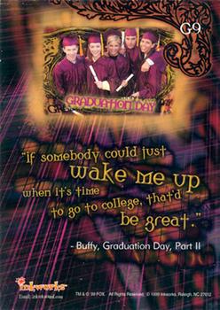 1999 Inkworks Buffy the Vampire Slayer Season 3 - Graduation Day Puzzle #G9 Graduation Day Back