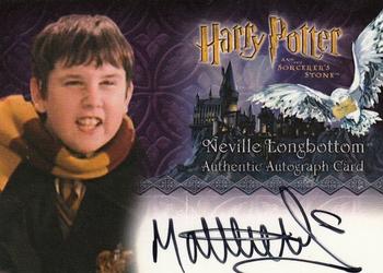 2005 ArtBox Harry Potter & the Sorcerer's Stone - Autographs #NNO Matthew Lewis Front