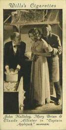 1931 Wills's Cinema Stars 3rd Series #10 John Halliday / Mary Brian / Claud Allister Front