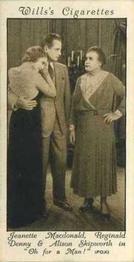 1931 Wills's Cinema Stars 3rd Series #25 Jeanette MacDonald / Reginald Denny / Alison Skipworth Front