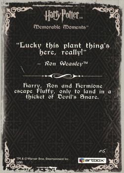2009 Artbox Harry Potter Memorable Moments Series 2 #6 Lucky this plant thing's here, really Back