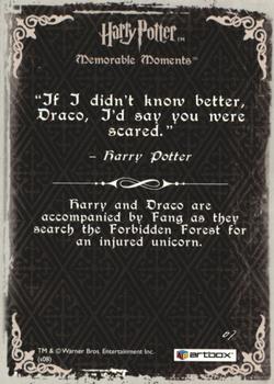 2009 Artbox Harry Potter Memorable Moments Series 2 #7 If I didn't know better, Draco Back