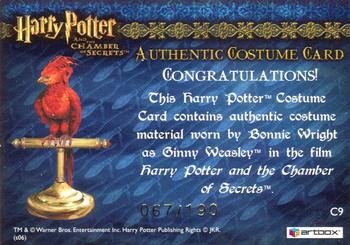 2006 ArtBox Harry Potter and the Chamber of Secrets - Costumes #C9 Bonnie Wright as Ginny Weasley Back