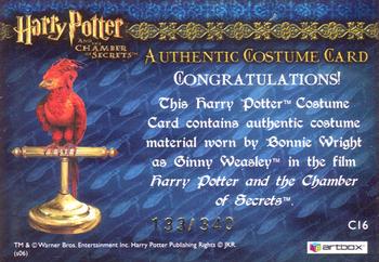 2006 ArtBox Harry Potter and the Chamber of Secrets - Costumes #C16 Bonnie Wright as Ginny Weasley Back