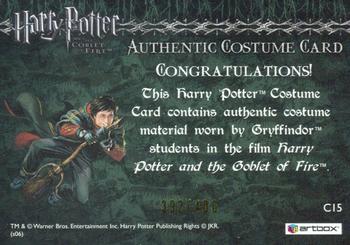2006 Artbox Harry Potter and the Goblet of Fire Update - Costume Cards #C15 Gryffindor Student Ties Back