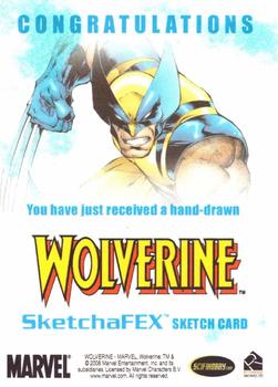 2009 Rittenhouse X-Men Origins: Wolverine - Sketches #NNO Darren Chandler Back
