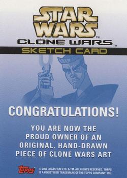 2004 Topps Star Wars: Clone Wars - Sketches #NNO Rafael Kayanan Back