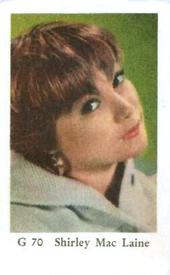 1964 Dutch Gum G Set #70 Shirley MacLaine Front