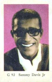 1964 Dutch Gum G Set #92 Sammy Davis Jr. Front