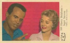 1962 Dutch Gum Star Bilder B #189 Harry Belafonte / Inger Stevens Front