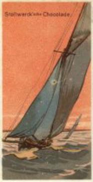 1899 Stollwerck Album 3 Gruppe 124 Segelsport (Sailing) #2 Abendrot Front