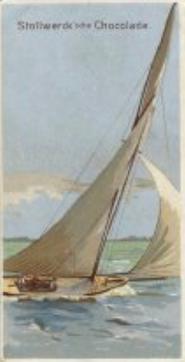 1899 Stollwerck Album 3 Gruppe 124 Segelsport (Sailing) #6 Sturm in Sicht Front
