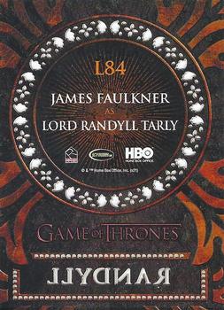 2021 Rittenhouse Game of Thrones Iron Anniversary Series 2 - GOT Laser #LC84 Lord Randyll Tarly Back