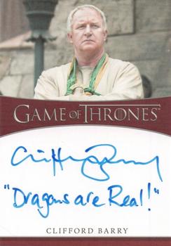 2021 Rittenhouse Game of Thrones Iron Anniversary Series 2 - Inscription Autographs #NNO Clifford Barry Front