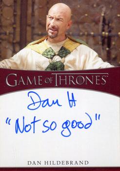 2021 Rittenhouse Game of Thrones Iron Anniversary Series 2 - Inscription Autographs #NNO Dan Hildebrand Front