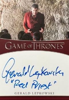 2021 Rittenhouse Game of Thrones Iron Anniversary Series 2 - Inscription Autographs #NNO Gerald Lepkowski Front