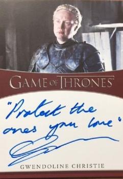 2021 Rittenhouse Game of Thrones Iron Anniversary Series 2 - Inscription Autographs #NNO Gwendoline Christie Front