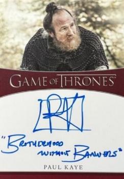2021 Rittenhouse Game of Thrones Iron Anniversary Series 2 - Inscription Autographs #NNO Paul Kaye Front