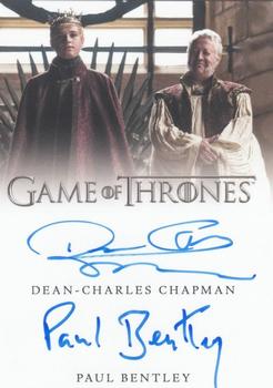 2021 Rittenhouse Game of Thrones Iron Anniversary Series 2 - Dual Autographs #NNO Dean-Charles Chapman / Paul Bentley Front