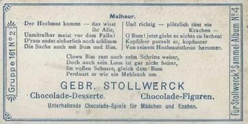 1900 Stollwerck Album 4 Gruppe 161 Die beiden Clowns(The Two Clowns) #2 Malheur Back