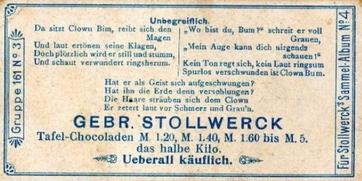 1900 Stollwerck Album 4 Gruppe 161 Die beiden Clowns(The Two Clowns) #3 Unbegreiflich Back