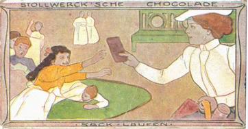 1900 Stollwerck Album 4 Gruppe 184 Kinderfeste	(Children's Parties) #3 Sacklaufen Front