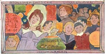 1900 Stollwerck Album 4 Gruppe 184 Kinderfeste	(Children's Parties) #4 Illumination Front