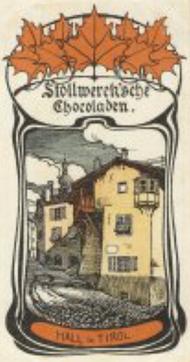 1902 Stollwerck Album 5 Gruppe 219 Malerische Burgen und Orte (Picturesque castles and places) #4 Hall in Tyrol Front