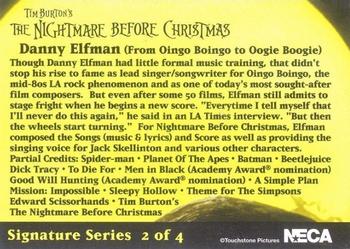 2001 NECA Tim Burton's The Nightmare Before Christmas - Signature Cards #2 Danny Elfman Back