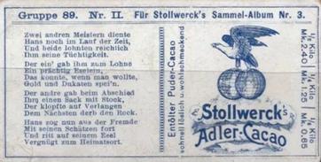 1899 Stollwerck Album 3 Gruppe 89 “Tischchen, deck' dich!” (Little Table, Cover Yourself!) #2 Zwei andren Back