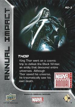 2020-21 Upper Deck Marvel Annual - Annual Impact #AI-1 Thor Back