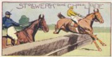 1899 Stollwerck Album 3 Gruppe 109 Auf dem Rennplatze (On the Racing Course) #4 Hürdenrennen Front