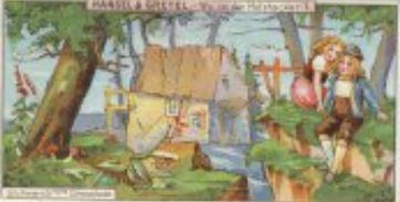 1899 Stollwerck Album 3 Gruppe 114 Hänsel und Gretel (Vexierbilder) (Hansel and Gretel (Picture Puzzle) #2 Wo ist der Holzhacker? Front