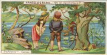1899 Stollwerck Album 3 Gruppe 114 Hänsel und Gretel (Vexierbilder) (Hansel and Gretel (Picture Puzzle) #6 Wo ist das Entlein? Front