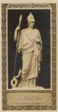 1899 Stollwerck Album 3 Gruppe 122 Statuen aus dem Vatican (Statues at the Vatican) #5 Minerva Front