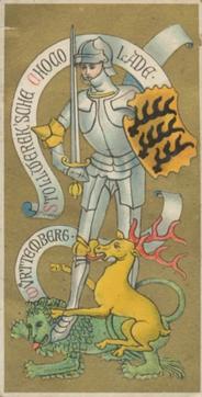 1899 Stollwerck Album 3 Gruppe 123 Deutsche Wappen (German Coats of Arms) #5 Württemberg Front
