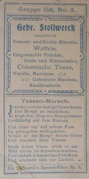 1900 Stollwerck Album 4 Gruppe 156 Allerhand Kunststuckchen (All Kinds of Tricks) #3 Tassen-Marsch Back