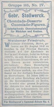 1900 Stollwerck Album 4 Gruppe 165 Deutsche Meister I (German Masters I) #4 Woldemar Friedrich Back
