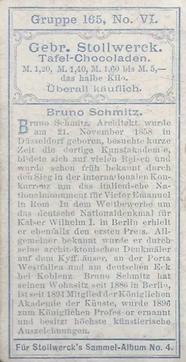 1900 Stollwerck Album 4 Gruppe 165 Deutsche Meister I (German Masters I) #6 Bruno Schmitz Back