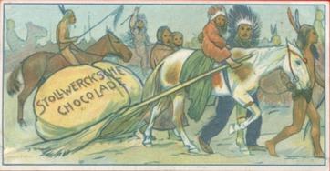 1900 Stollwerck Album 4 Gruppe 169 Mensch und Pferd (Man and Horse) #1 Wandernde Indianer Front