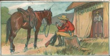 1900 Stollwerck Album 4 Gruppe 169 Mensch und Pferd (Man and Horse) #4 Cow-boy Front