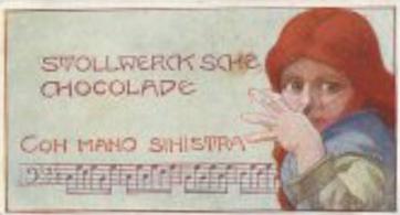 1900 Stollwerck Album 4 Gruppe 190  Musik und Gemüt (Music and Mind) #3 Fräulein Uebermut Front