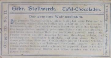 1902 Stollwerck Album 5 Gruppe 212 In- und auslandische Kulturgewachse (Domestic and foreign cultural growths) #2 Der gemeine Walnussbaum Back