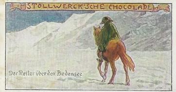 1902 Stollwerck Album 5 Gruppe 239 Aus Dichtung und Sage (From poetry and legend) #5 Der Reiter uber den Bodensee Front
