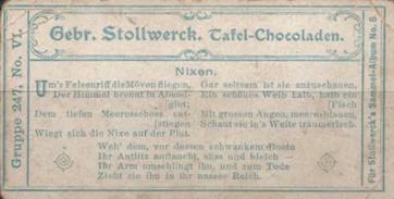 1902 Stollwerck Album 5 Gruppe 247 Fabelwesen	(Mythical creatures) #6 Nixen Back