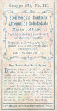 1906 Stollwerck Album 9 Gruppe 373 Die Kleine mit den Glockchen (The Little One with the Bells) #3 Der Turm des Schweigens Back