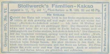 1906 Stollwerck Album 9 Gruppe 390 Die sprechenden Fichten (The Talking Spruce Trees) #6 Die Rettung Back