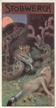 1906 Stollwerck Album 9 Gruppe 397 Die Schlange und das Affchen	(The Snake and the Monkey) #2 Der Findling Front
