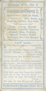1906 Stollwerck Album 9 Gruppe 403 Rubezahl (Rübezahl) #1 Schon' Emma Back