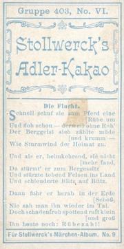 1906 Stollwerck Album 9 Gruppe 403 Rubezahl (Rübezahl) #6 Die Flucht Back